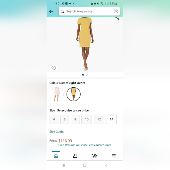 Yellow or Mango Fitted Dress - Picture 5 of 6
